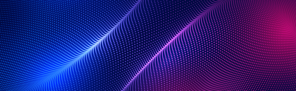 Abstract blue and pink dotted wave background