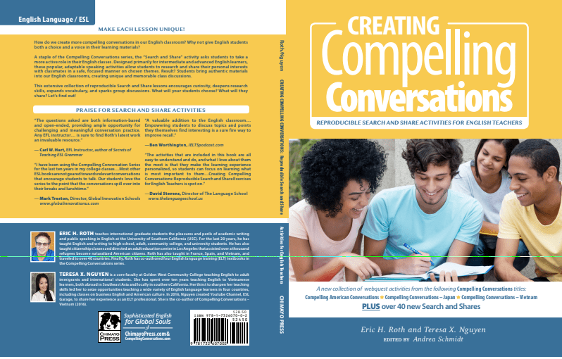 Creating Compelling Conversations book cover with students